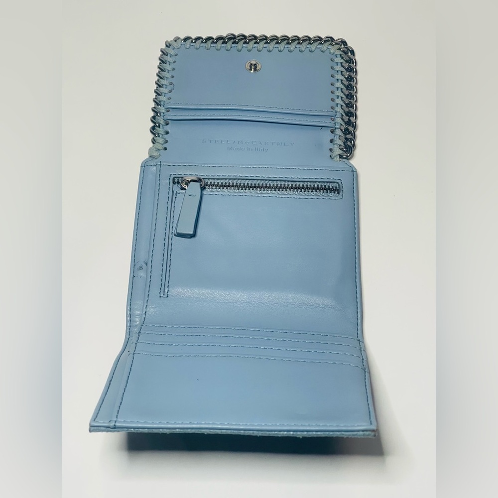 Stella McCartney Falabella Small Flap Wallet powder blue silver hardware - Picture 8 of 15
